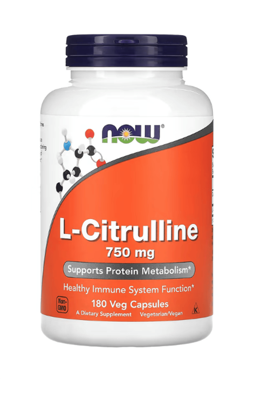 NOW Foods, L-Citrulline, 750 mg, 180 Veg Capsules. Usa Version.58.