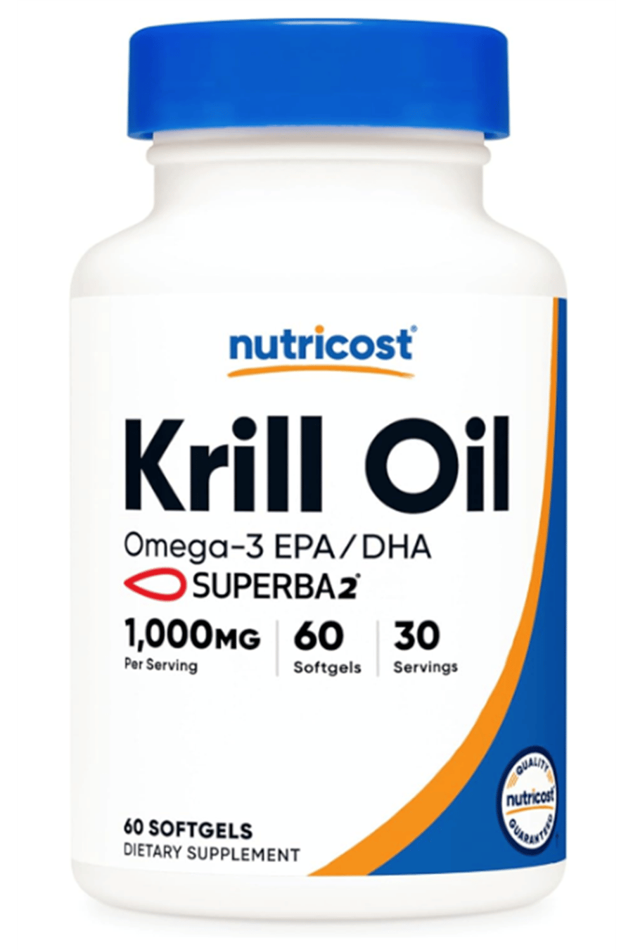 Nutricost Krill Oil 1000mg, 60 Softgels - Omega-3 EPA-DHA Krill Oil Supplement, with Superbakrill.Abd Menşei.