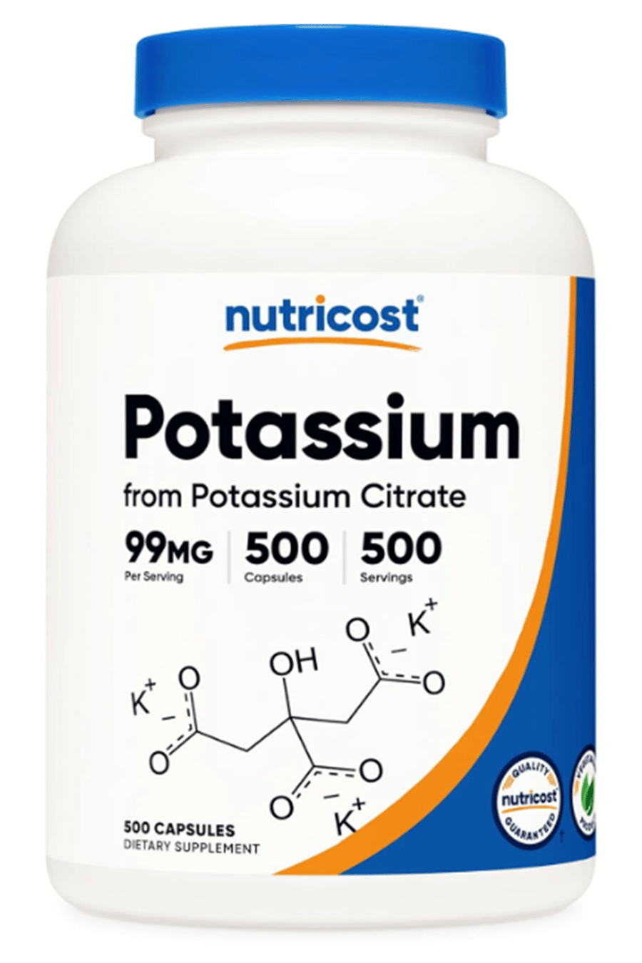 Nutricost Potassium Citrate 99mg, 500 Capsules.Abd Menşei.