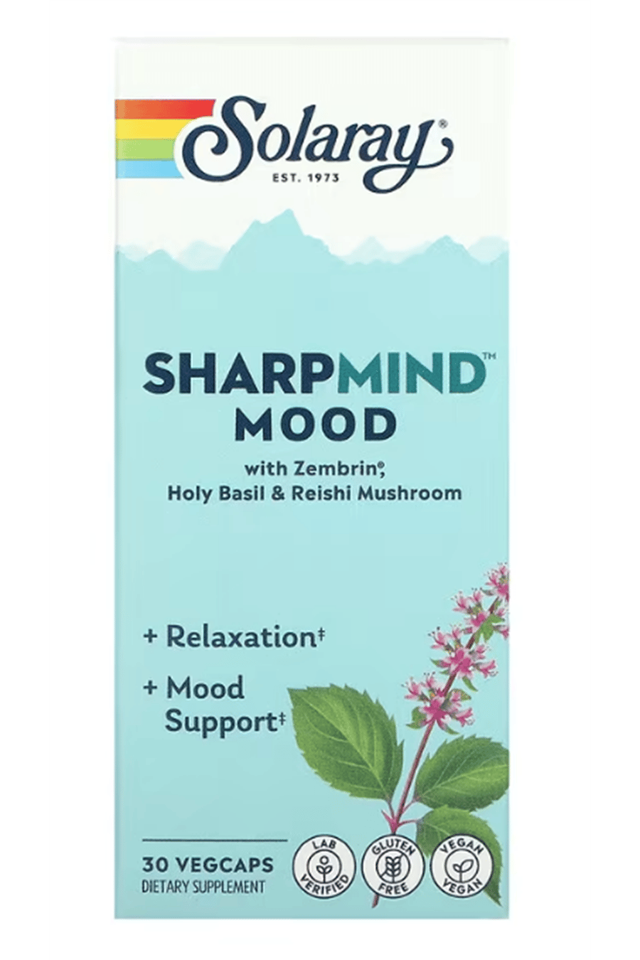 Solaray  SharpMind Mood Zembrin Holy Basil  Reishi Mushroom Lithium Orotate 30 Vegcapsul.Abd Menşei.53.