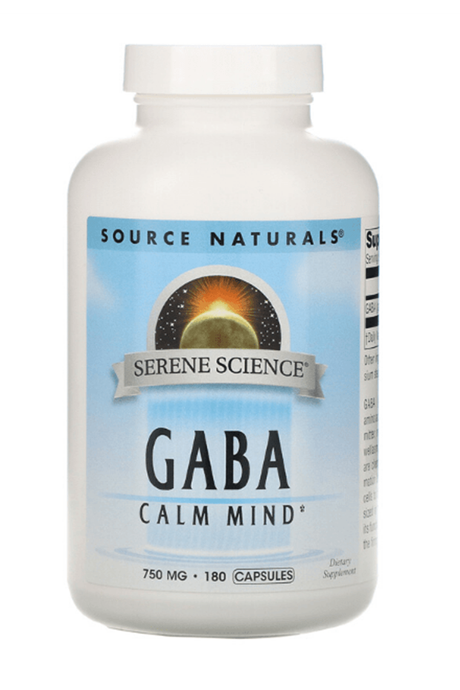 Source Naturals, GABA Calm Mind, 750 mg, 180 Capsules.Made ın Usa 49.