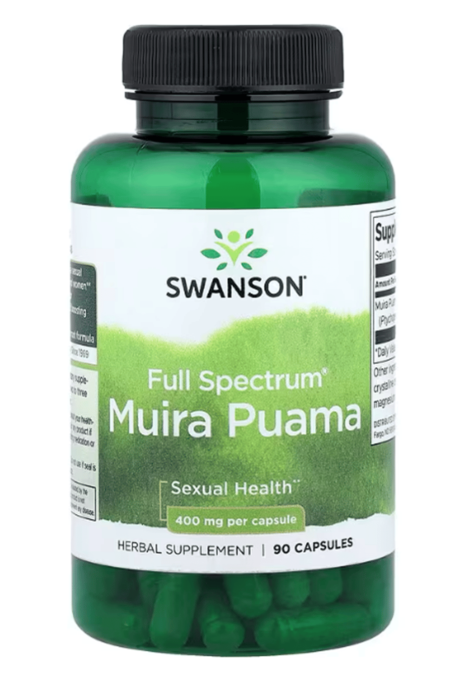 Swanson, Full Spectrum® Muira Puama, 400 mg, 90 Capsules.Made ın Usa.