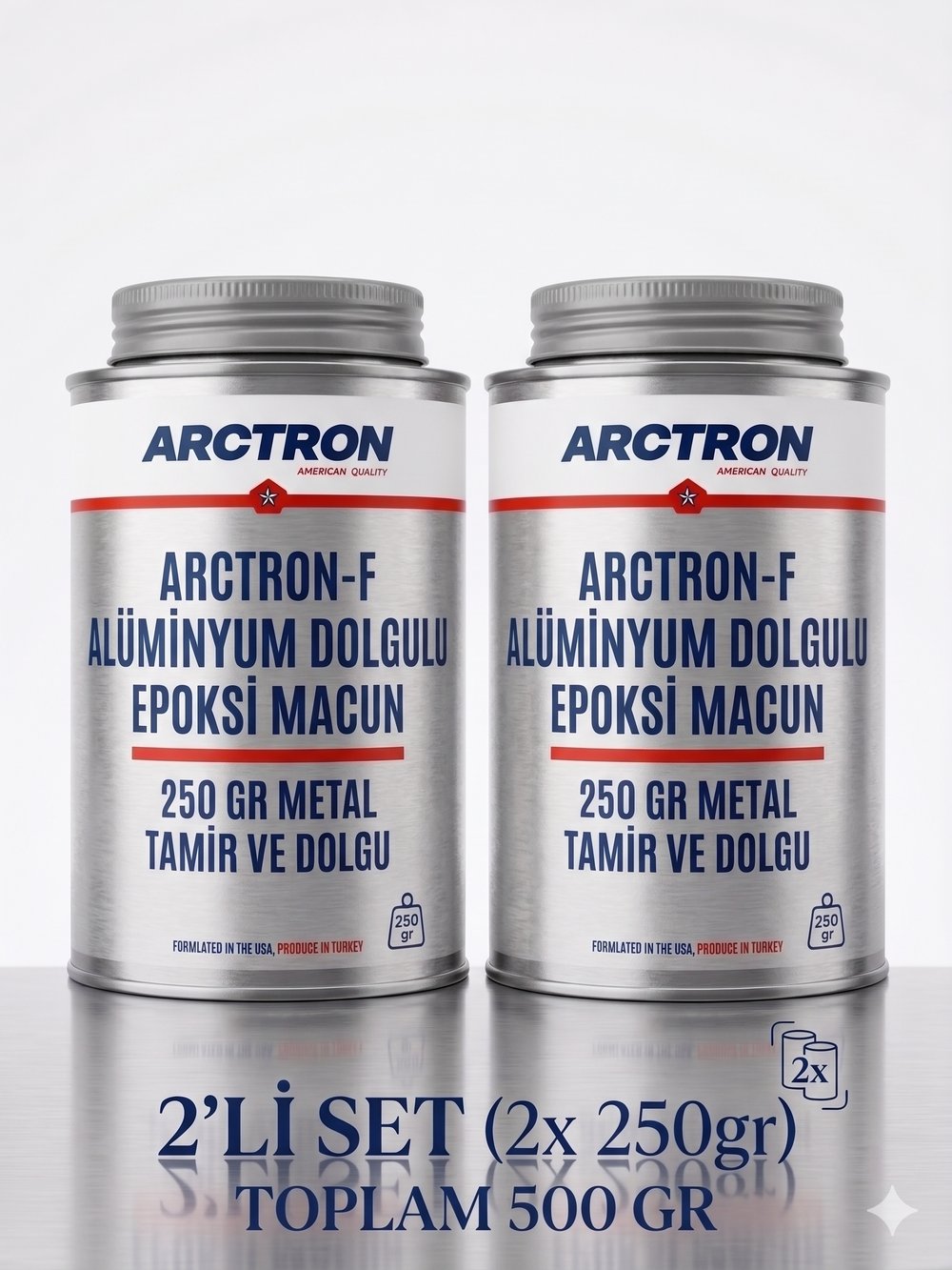 ARCTRON F Alüminyum Dolgulu Epoksi Macun 500 GR