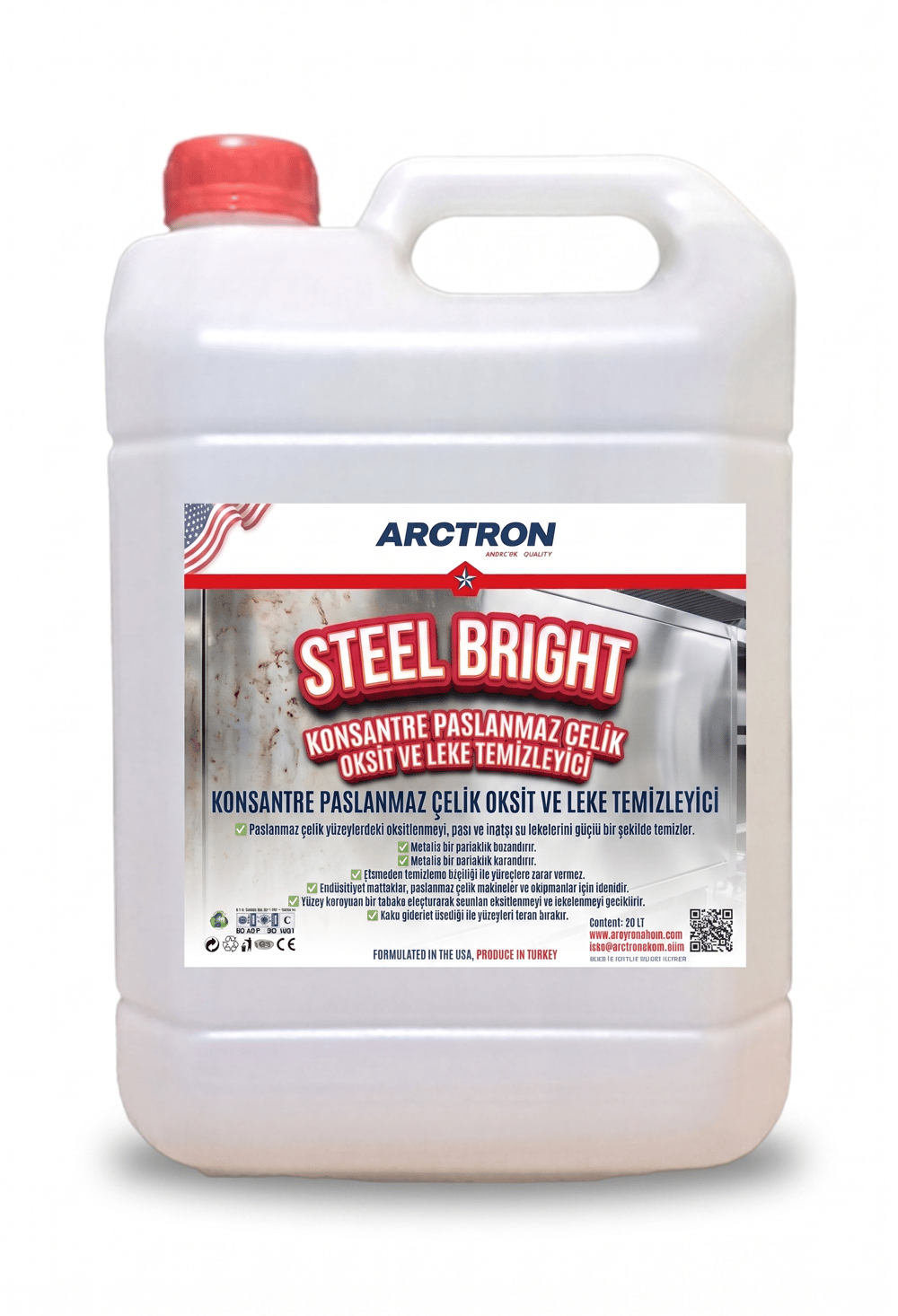 ARCTRON STEEL BRIGHT Konsantre Paslanmaz Oksit 5 KG