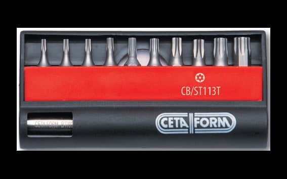 Ceta Form 11 Parça Delikli TORX Bits Uç Takımı - 1/4'' Bits Tutucu ile