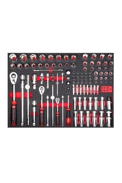 Ceta Form 115 Parça 1/4''+3/8''+ 1/2'' 6 Köşe Lokma Takımı
