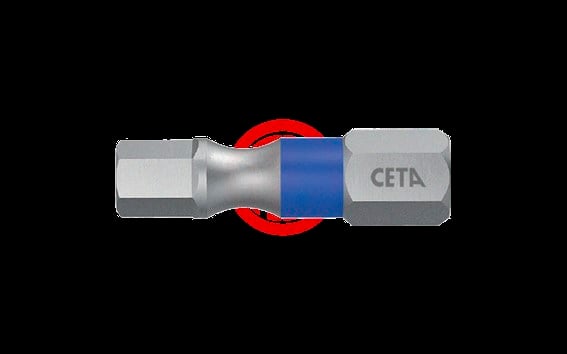 Ceta Form 1/4'' Allen Bits Uç (Renk Kodlu) - 6.0 x 25 mm