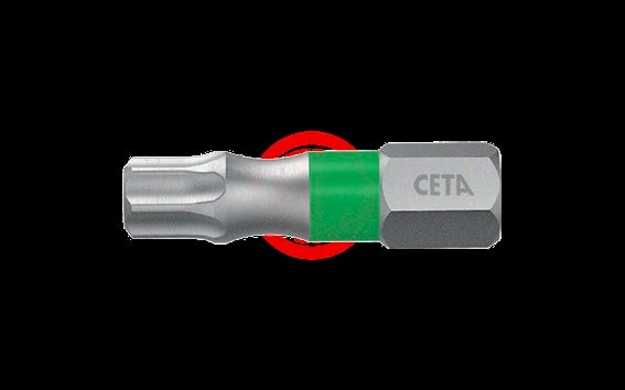 Ceta Form 1/4'' TORX Bits Uç (Renk Kodlu) - T10 x 25 mm