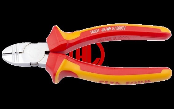 Ceta Form 160 mm 1000 V Kablo Sıyıcılı Yan Keski-Parlak Krom (VDE)