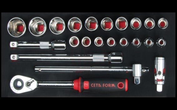 Ceta Form 23 Parça 1/2'' 6 Köşe Lokma Takımı (EVA'lı)