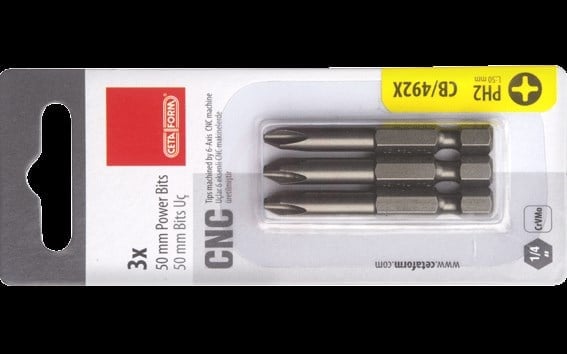 Ceta Form 3 Parça 1/4'' Yıldız Bits Uç- PH2 x 50 mm / Kartlı