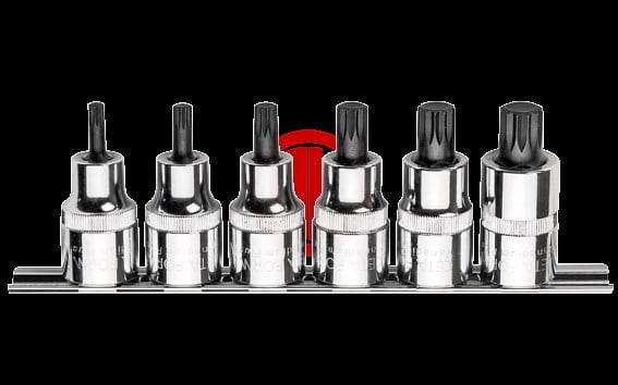 Ceta Form 6 Parça 1/2'' XZN Uçlu Lokma Takımı - Kısa Tip (Raylı)