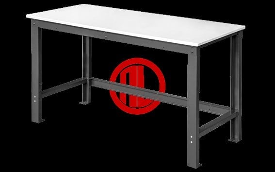 Ceta Form Çalışma Masası - Galvaniz Sac Tezgahlı