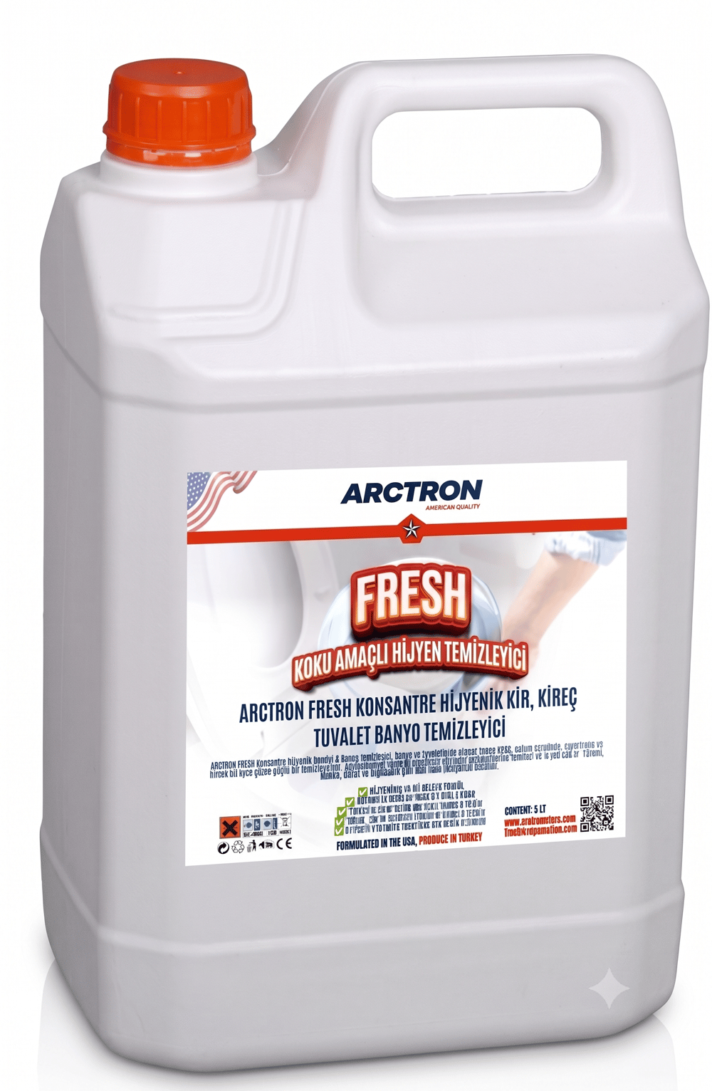 Fresh Konsantre Hijyenik Tuvalet Banyo Temizleyici - 5 KG