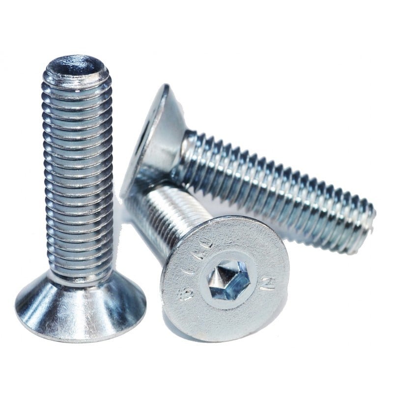 M 5 X 12 Hb İmbus Cıvata 10.9 Tam Paso DIN 7991 (CR+3 ZN)