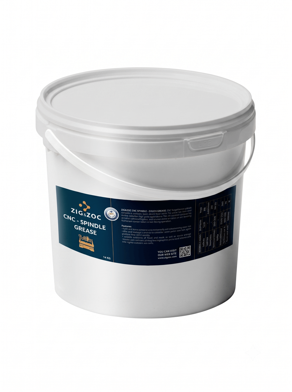 ZIG&ZOC CNC Lityum Kompleks Sentetik Yüksek Hız Gresi - 14 KG