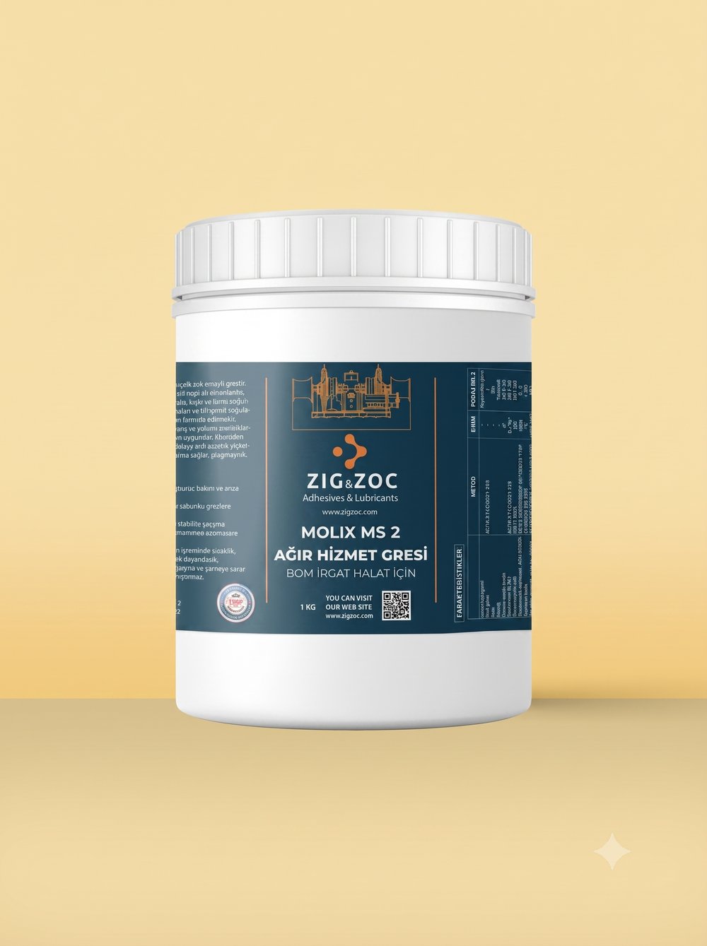 ZIG&ZOC MOLIX MS 2 Ağır Hizmet – Bom ve Irgat Halatı Gresi - 500 GR