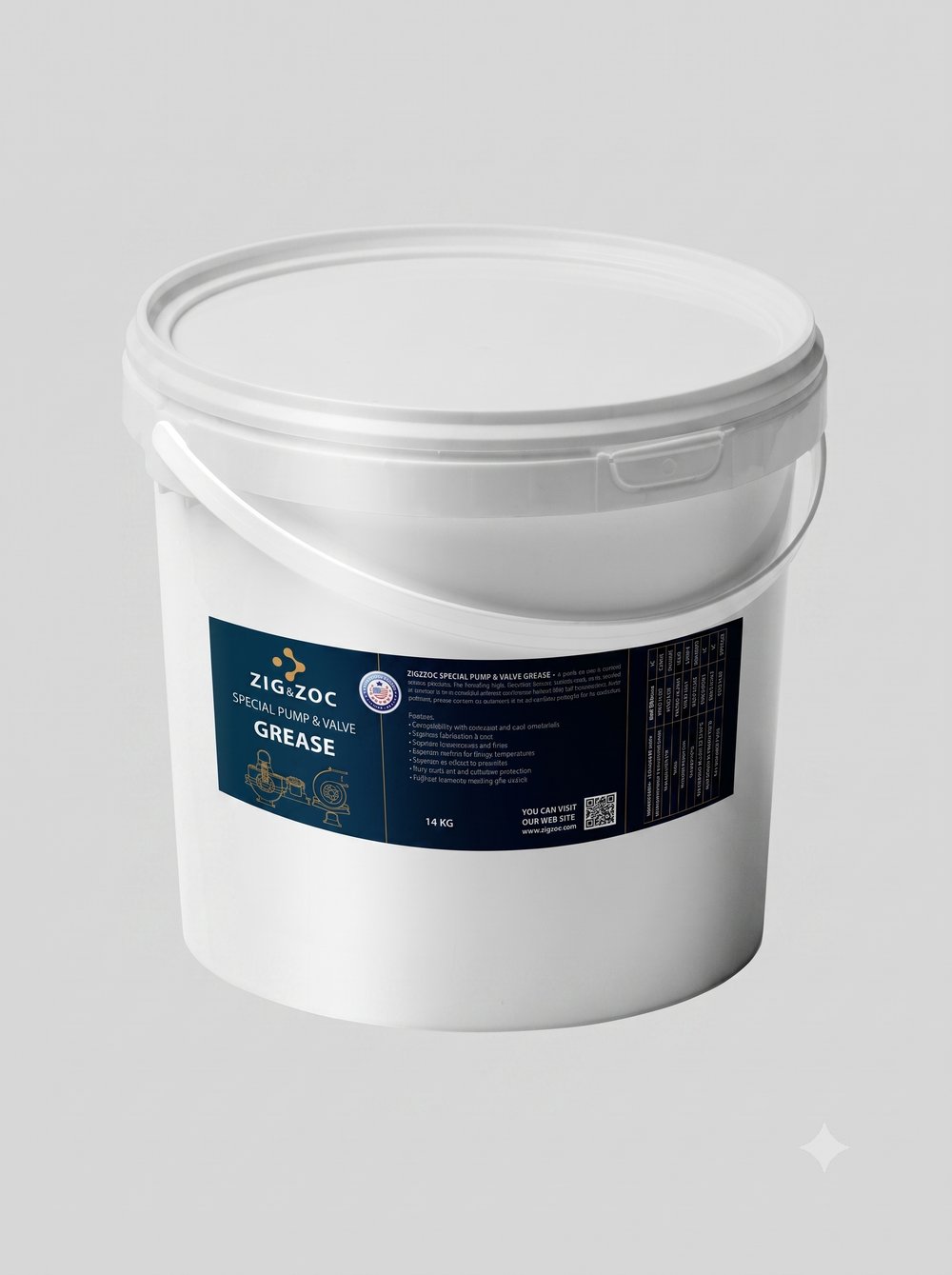 ZIG&ZOC Silikon Özel Pompa ve Vana Gresi - 14 KG