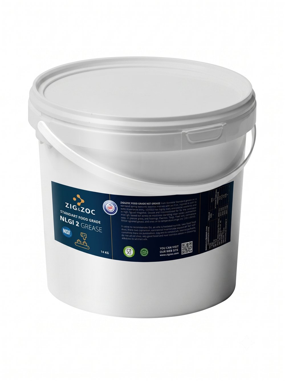 ZIG&ZOC Standart Food Grade Gıda Gresi NSF H1 - 14 KG