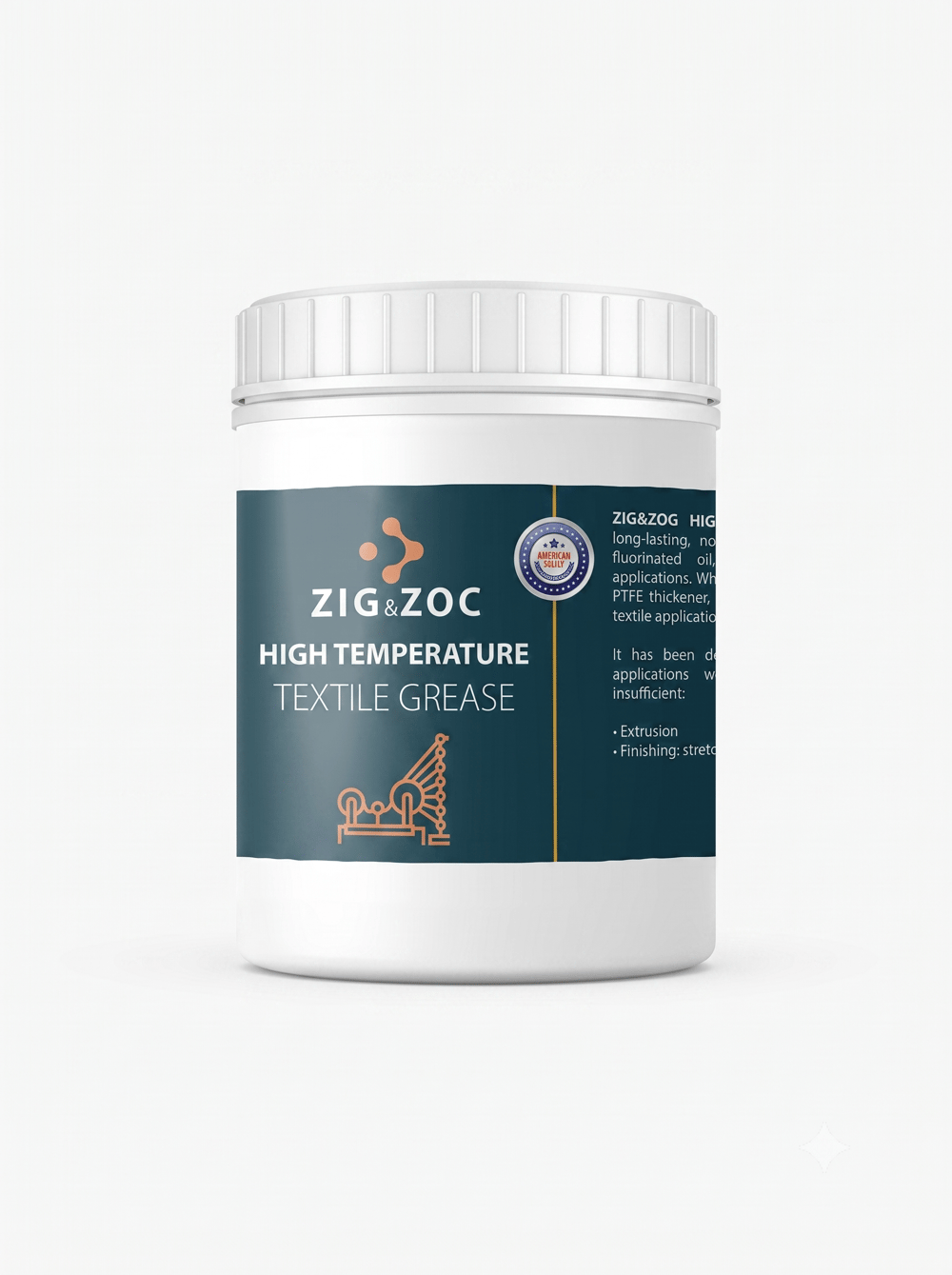 ZIG&ZOC Yüksek Devir ve Yüksek Sıcaklık Tekstil Gresi - 1 KG