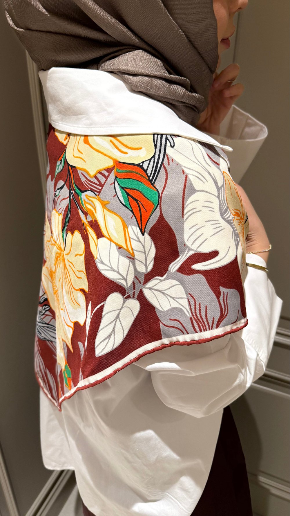 Floral Omuz Şalı
