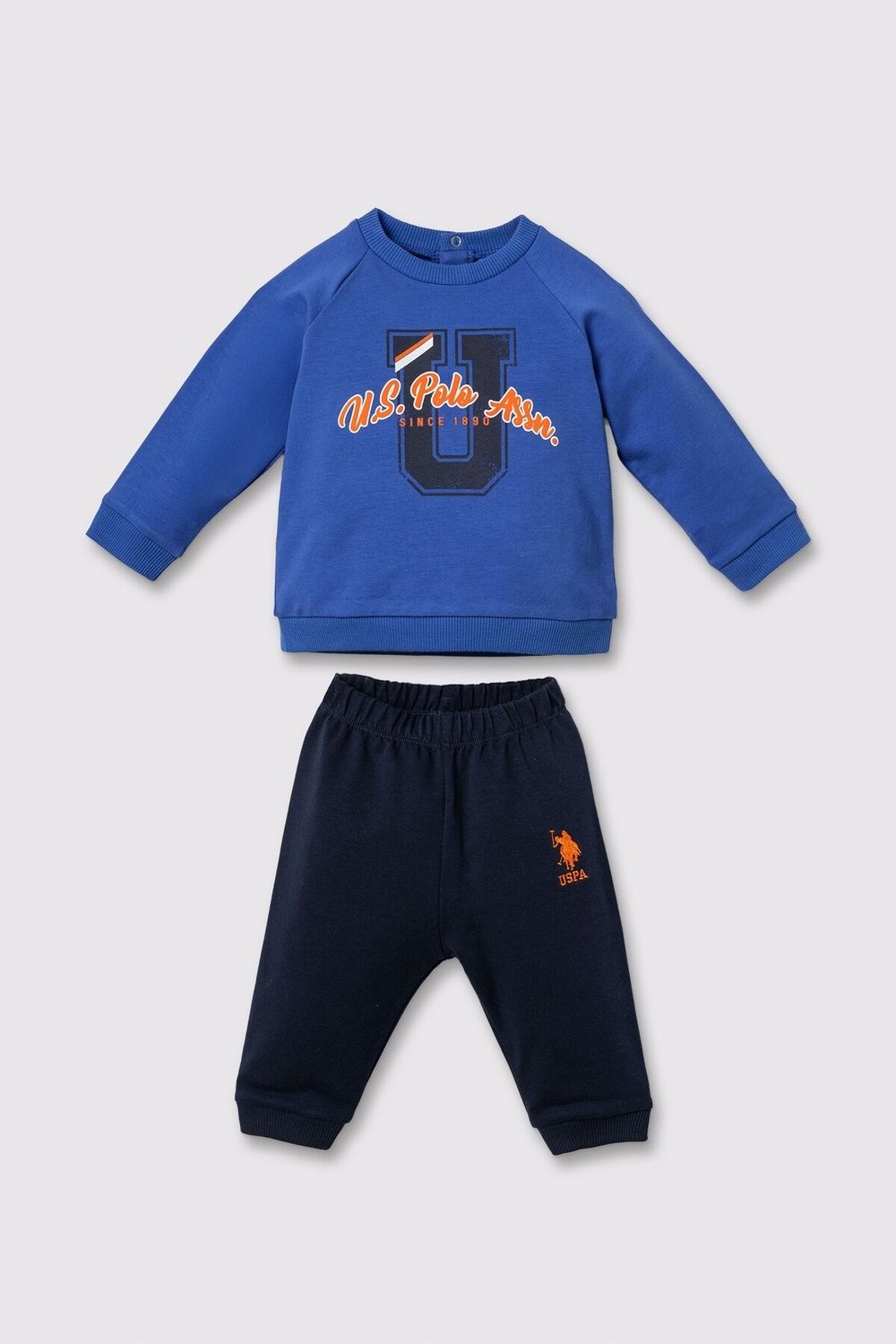 U.S. Polo Assn Erkek Bebek 2 li Takım Mavi