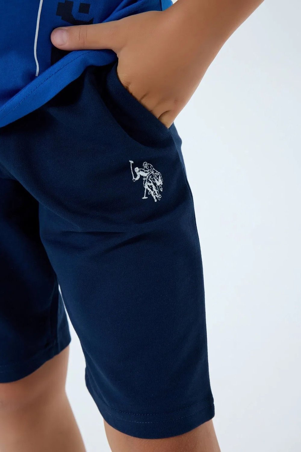 U.S. Polo Assn Erkek Çocuk Süprem Şortlu Takım Mavi