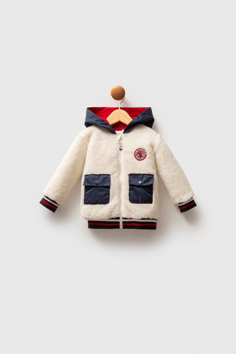 U.S. Polo Assn Erkek Bebek Bebek Mont Beyaz
