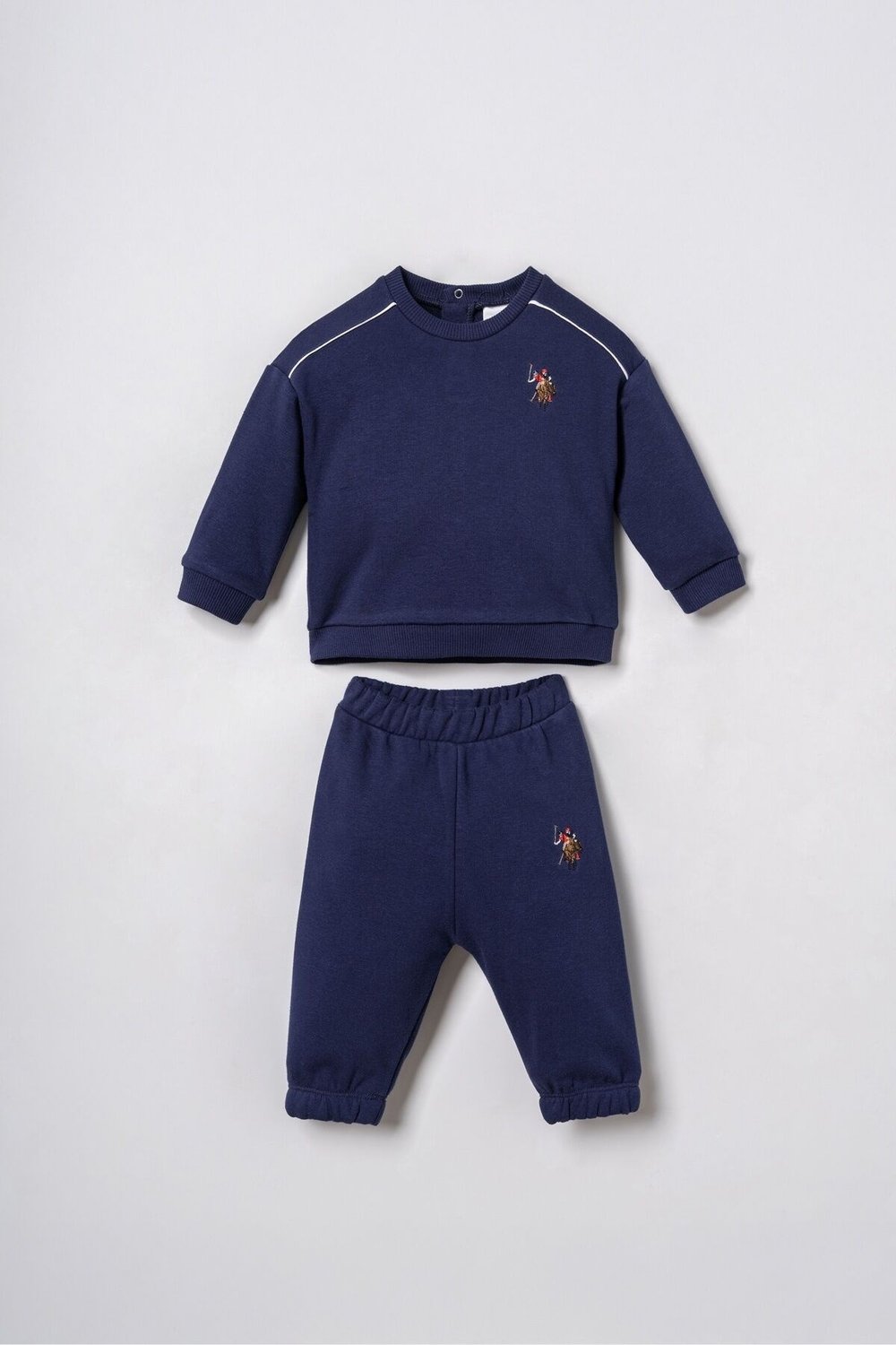 U.S. Polo Assn Erkek Bebek Uzun Kol 2 li Takım Lacivert