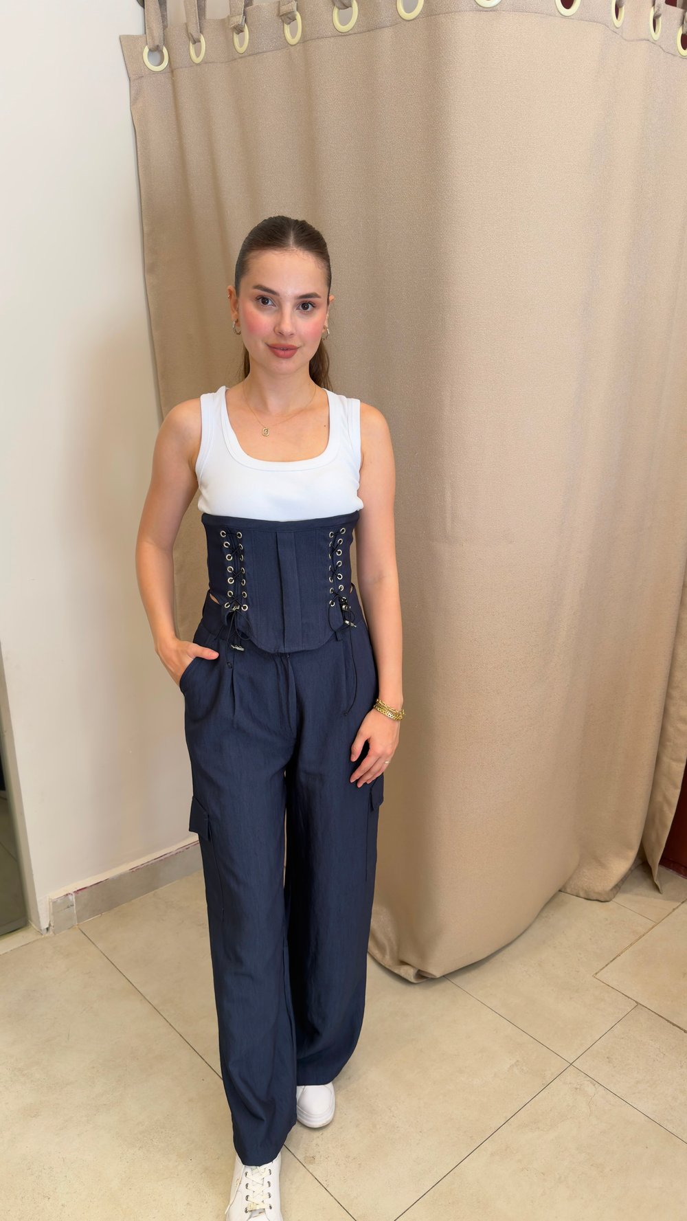 MARKA MODEL KORSE DETAYLI ATLET PANTOLON TAKIM