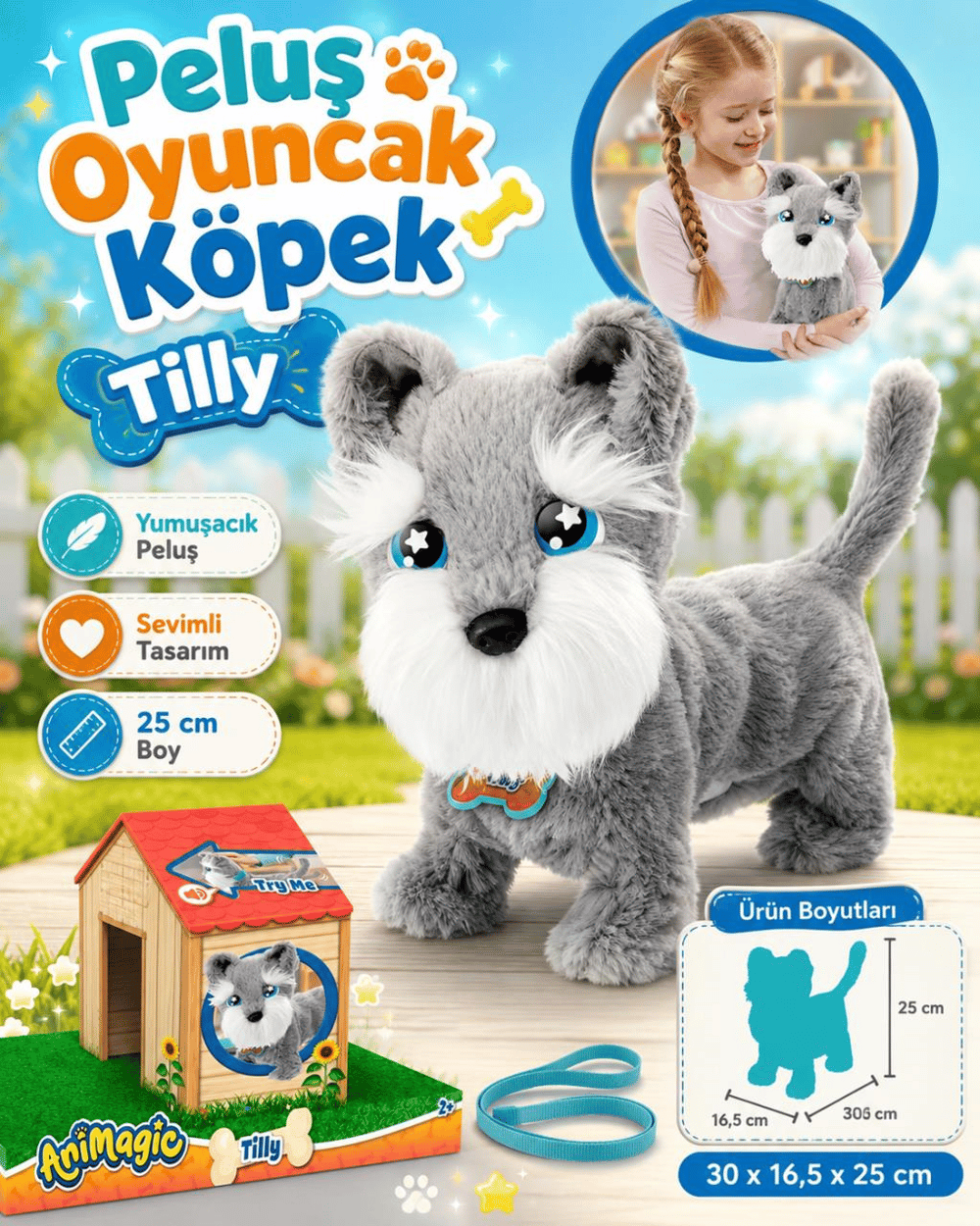 Animagic Terrier Köpek Tilly – Etkileşimli Pelüş Oyuncak (GOLİ 919920)
