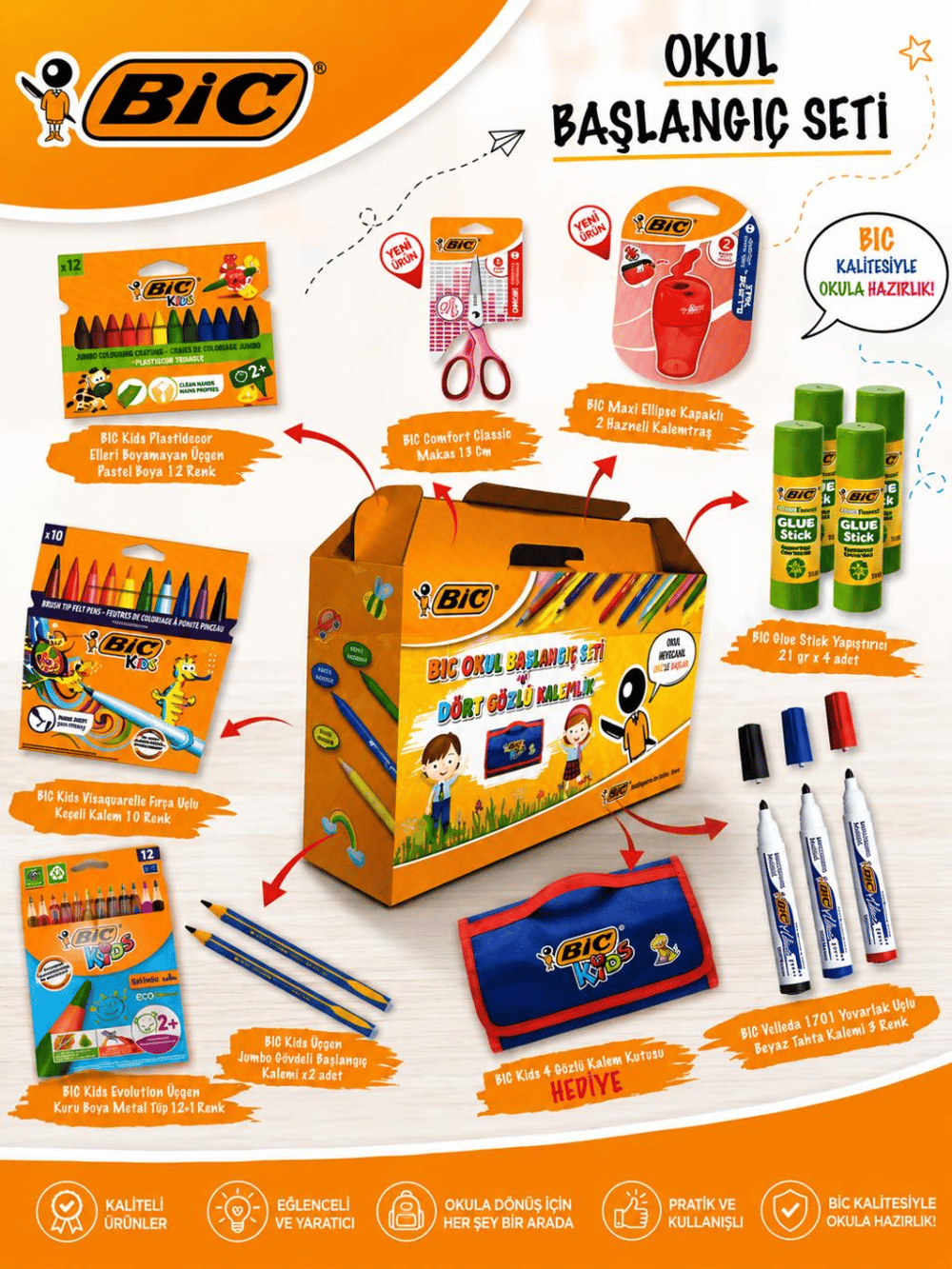 Bic Okul Başlangıç Seti 15 Parça