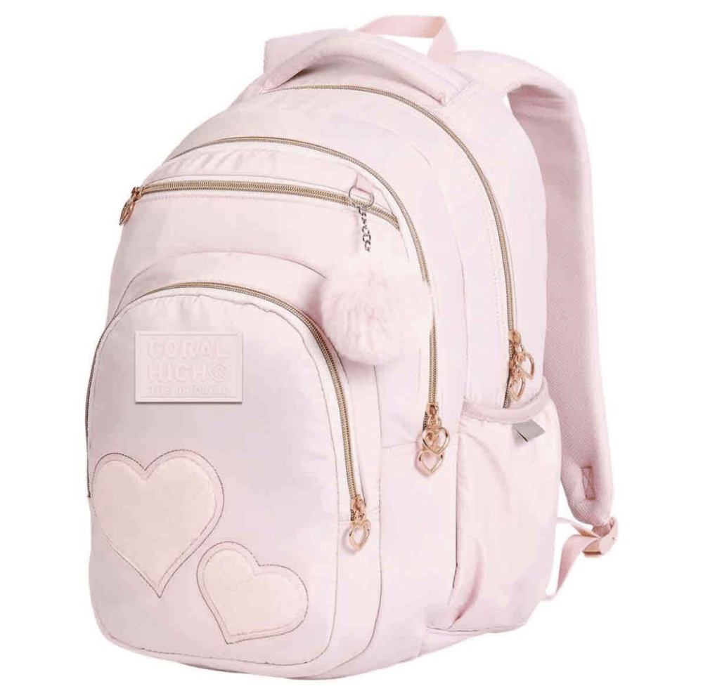 Coral High Blush Heart Pembe Okul Sırt Çanta 24464
