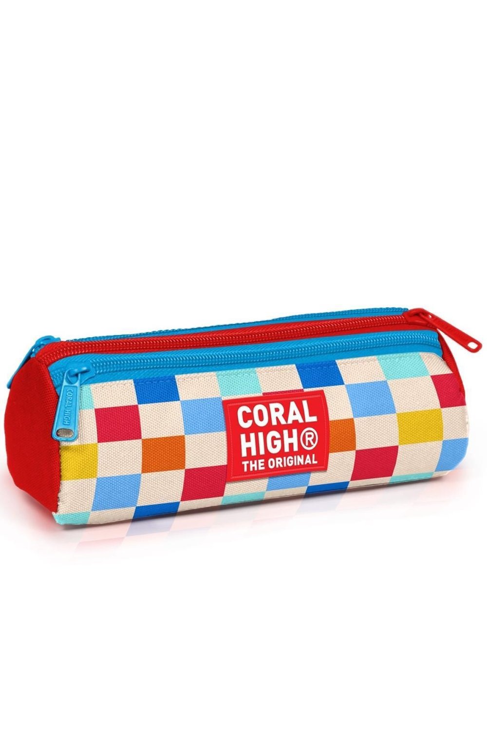 Coral High Kids Çok Renkli Dama Desenli Üç Bölmeli Kalem Çantası 31025