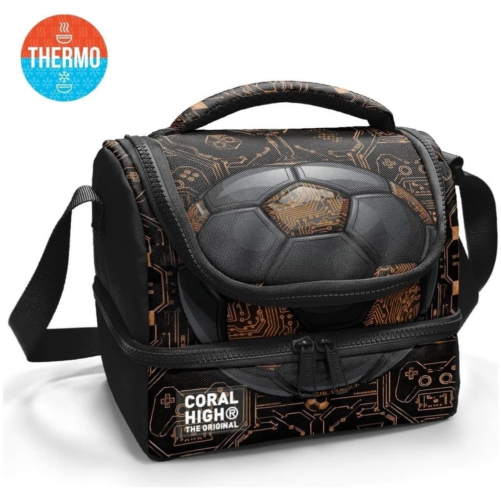 Coral High Kids Futbol Desenli Thermo İki Katlı Beslenme Çantası 37208