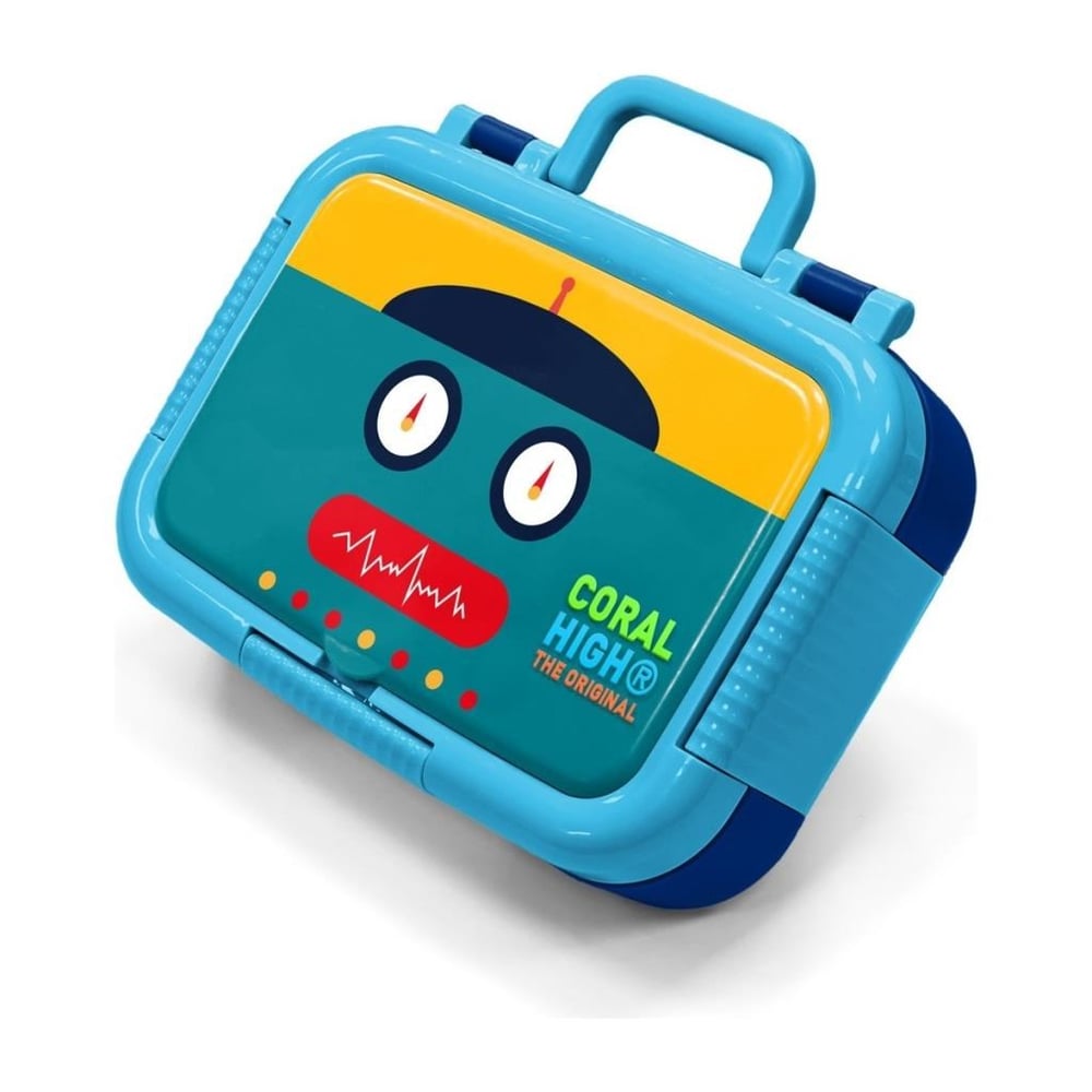 Coral High Kids Lacivert Robot Desenli Paslanmaz Çelik Beslenme Kabı 39223