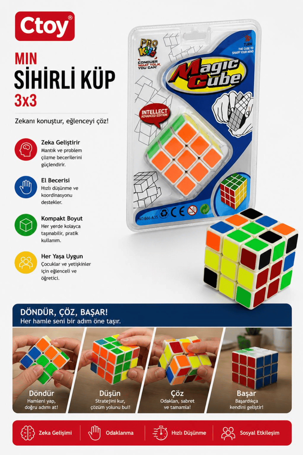 Ctoy Min Sihirli Küp 3x3 