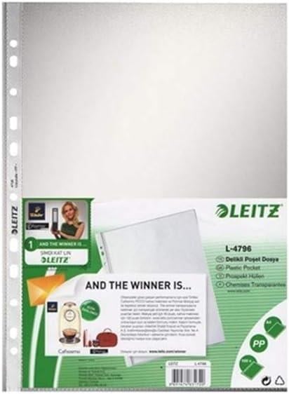 Leitz Poşet Dosya A4 11 Delikli (100 adet) Buzlu L-479610