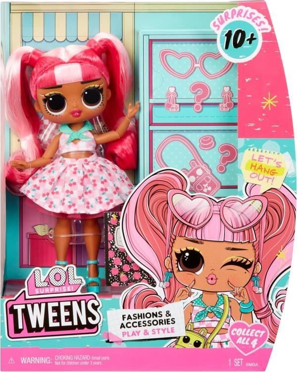 LOL Surprise Tweens Çekirdek Moda Bebek – Cherry B.B. (10+ Sürpriz, Aksesuar ve Günlük Dahil)