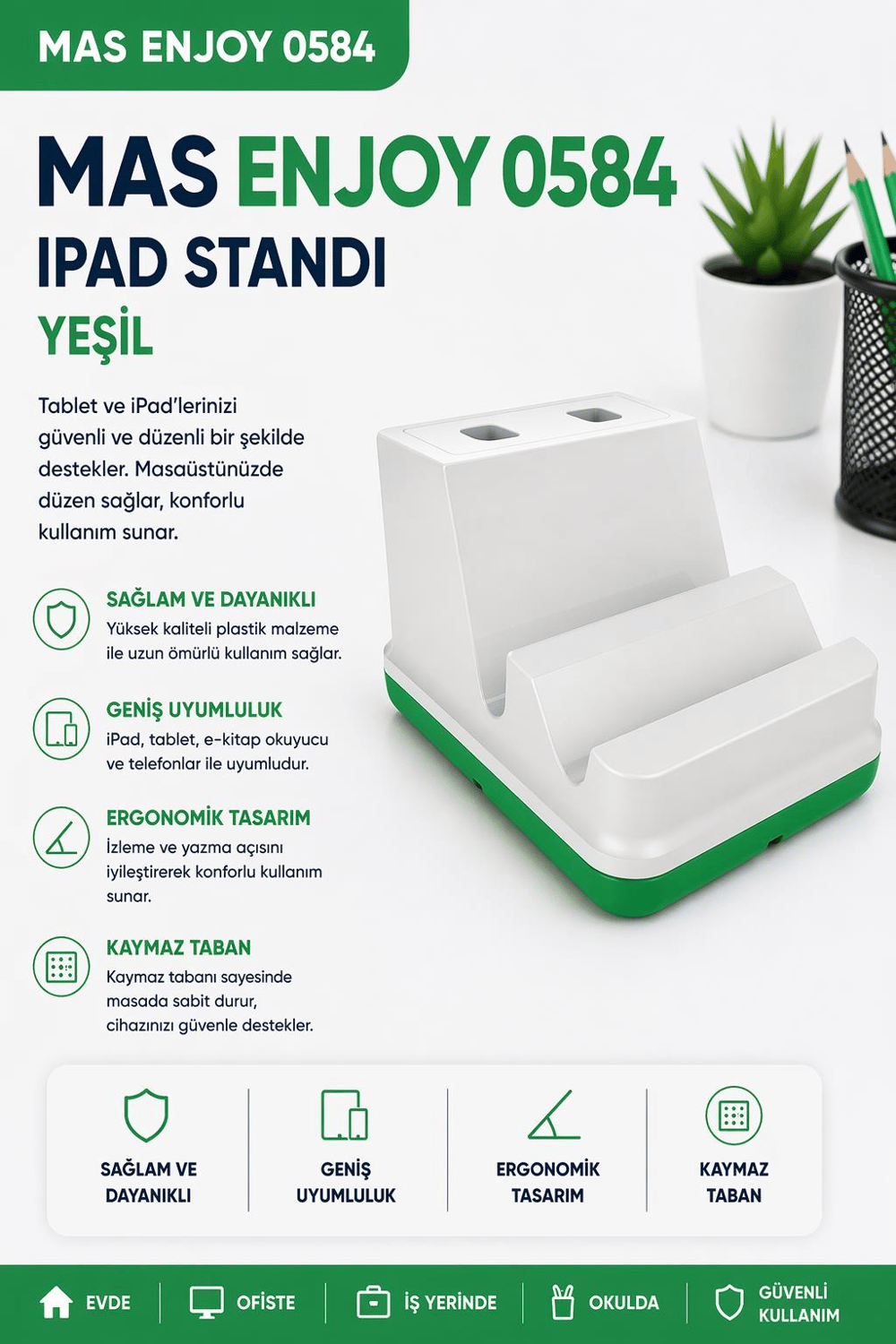 Mas Enjoy Ipad Standı Yeşil