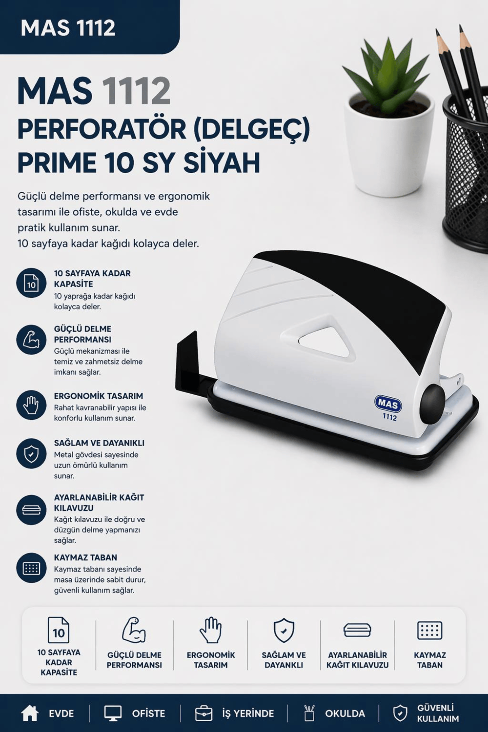 Mas Perfaratör ( Delgeç ) Prime 10 Sy Siyah 1112
