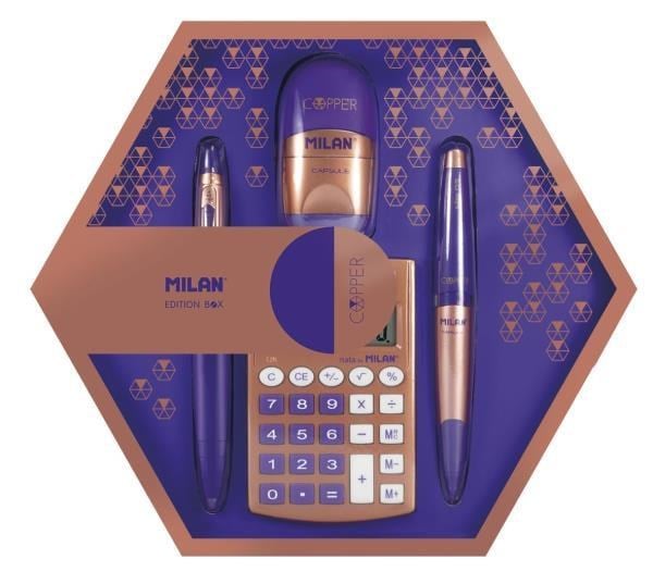 Milan Copper Altıgen Mor Hediye Set 08740