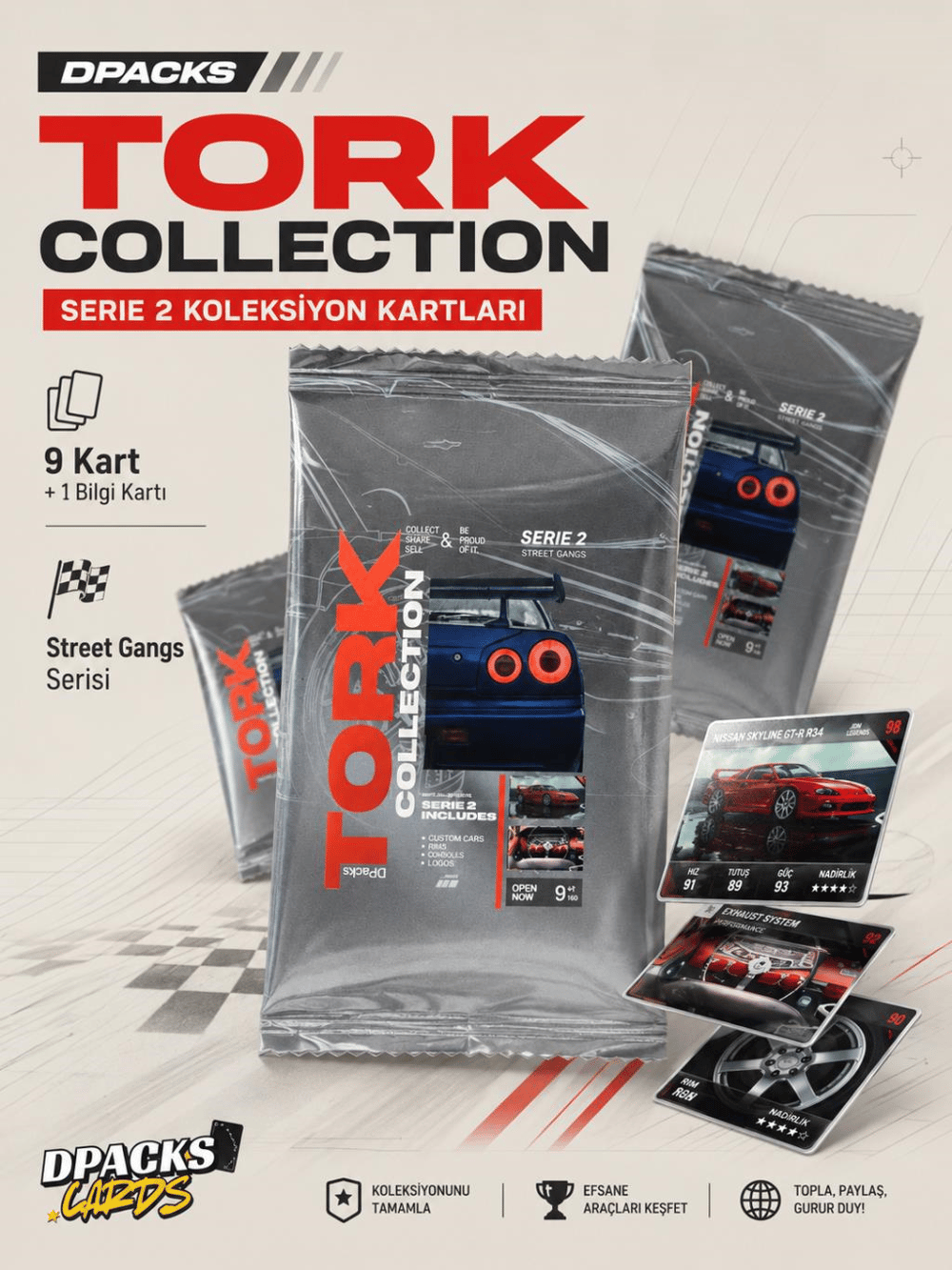 Mythos DPacks TORK Collection Serie 2 Koleksiyon Kartları | 9 Kart + 1 Bilgi Kartı | Street Gangs Serisi