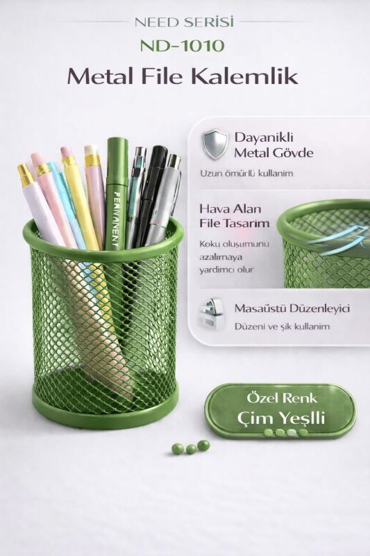 Need Metal File Kalemlik Çim Yeşili ND-1010