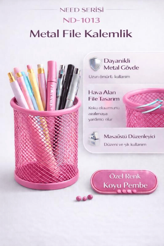 Need Metal File Kalemlik Koyu Pembe ND-1013