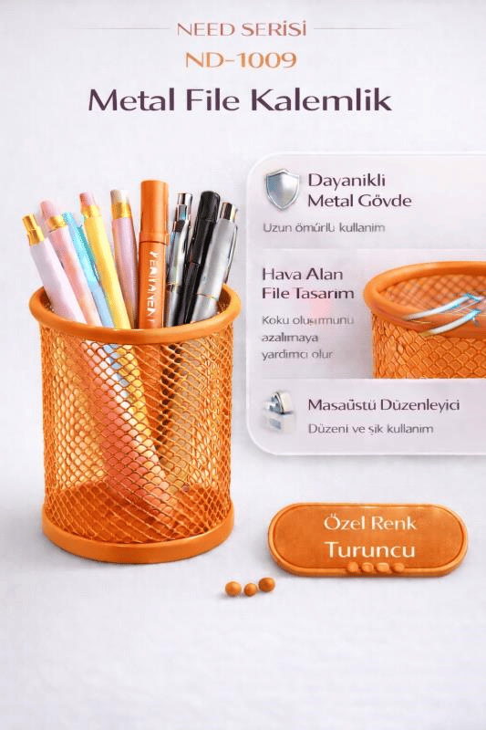 Need Metal File Kalemlik Turuncu ND-1009
