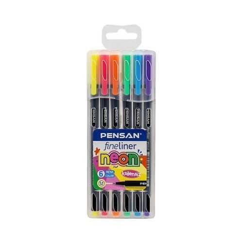 Pensan Fineliner 6 Neon Renk 0.4 Uç