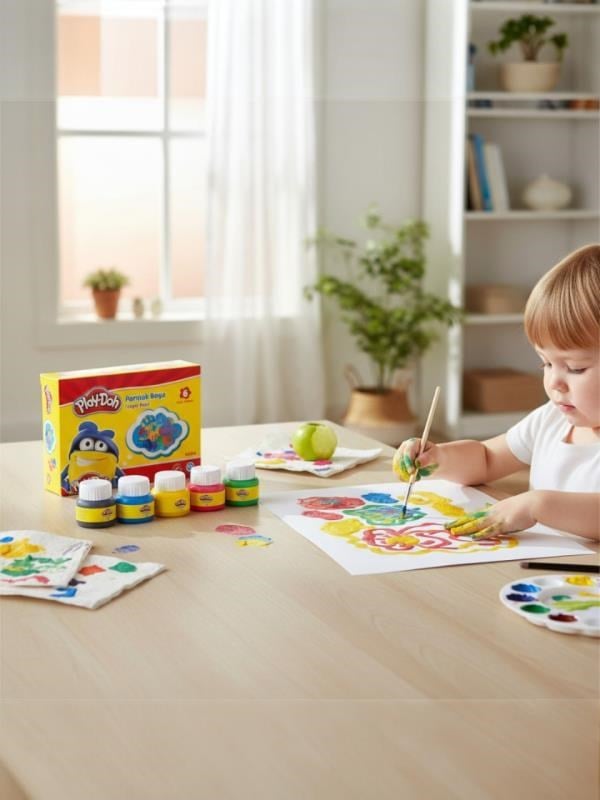 Play-Doh 6’lı Parmak Boyası Seti 30 ml – Kokusuz ve Kolay Yıkanabilir Boyalar