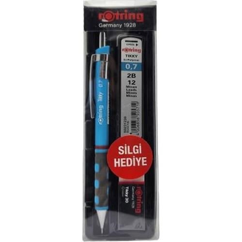 Rotring Okul Seti Tikky Min Silgi 3 LÜ 0.7 MM Deniz Mavi RO-KK07-07-DNZMavi