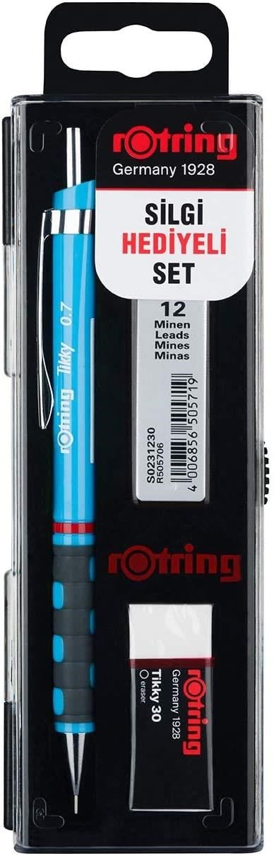 Rotring Okul Seti Versatil+Min Silgi Hediyeli 0.7 MM Açık Mavi RO-KK07-07AM